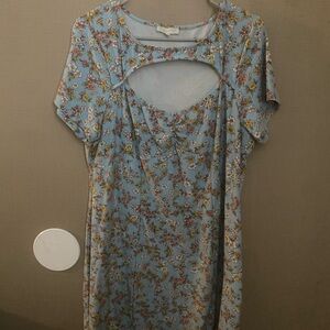 Ultra Flirt Blue Floral Dress